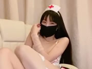 एशियाई पतला मास्क, लड़की सेक्सी नर्स वर्दी